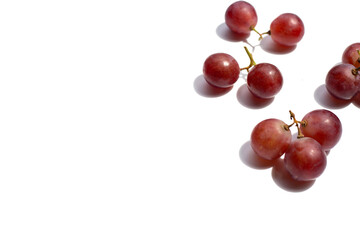 Fresh grape on white background.