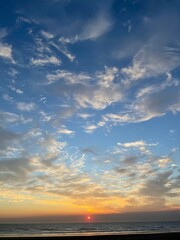Beautiful Sky Landscape with White Clouds