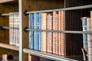 Old library section in the Villa Balbianello, Como Lake, Italy