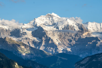 Aerial view from top of Interlaken, Harder Kulm, Switzerland