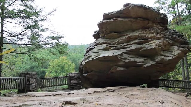 Balanced Rock Trough Creek State Park  Raystown Region Huntingdon County Pennsylvania USA