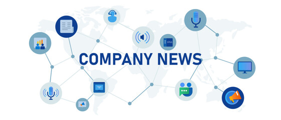 Company news corporate publication for internal updates iluustration concept