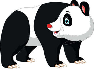 Cute Panda Cartoon Posing