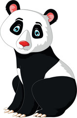 Cute Panda Cartoon Posing