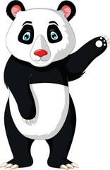 Cute Panda Cartoon Posing