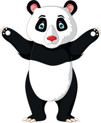 Cute Panda Cartoon Posing