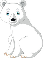 Cute Polar Bear Cartoon Posing