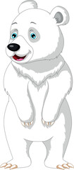 Cute Polar Bear Cartoon Posing