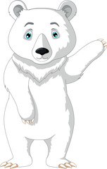 Cute Polar Bear Cartoon Posing