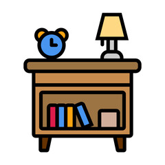 Illustration Vector Graphic of Night stand, bedroom, furniture Icon