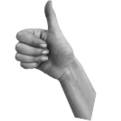 Halftone hand. Trendy  png  pieces. Gesture signs. Modern forms for card, print on clothes. Creative collage. - 584718965