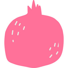 Doodle illustration with grapefruit. Logo template for your design. Vegetarian eating. 
PNG clipart.