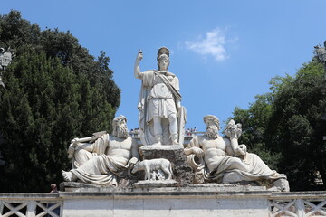 statue in the park of palace. fountain in the park of palace. fountain country. fountain in the center of the city