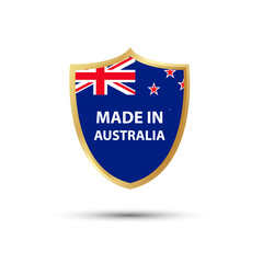 Fototapeta premium Made in Australia premium vector logo. Made in Australia logo, icon and badges 