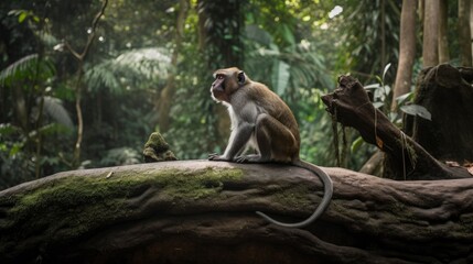 Sacred Monkey Forest Sanctuary, Ubud, Bali, Generative AI