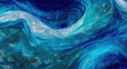 The Starry Night color Ripples Abstract Ocean with Natural Luxury Texture with Generative AI Technology