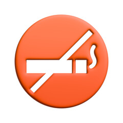 no smoking sign round button