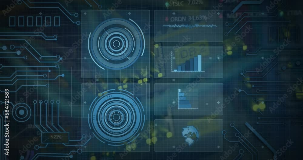 Poster animation of scopes scanning over cables in computer server