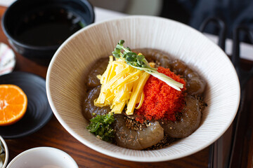 Soy sauce-marinated shrimp, Korean food