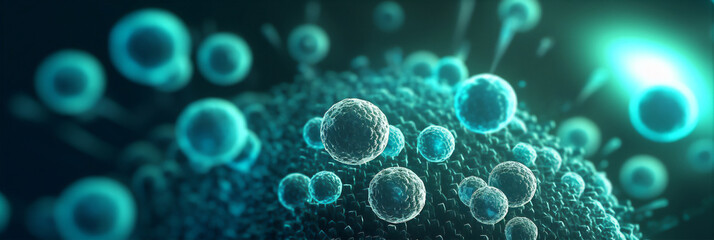 Virus in the microenvironment.