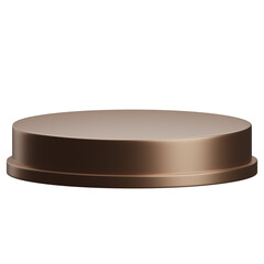 3d render of gold luxury circular podium product display element