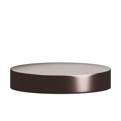 3d render of rose gold luxury circular podium product display element