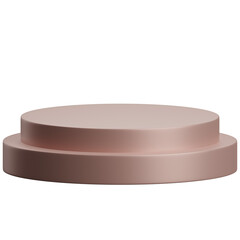 3d render of rose gold luxury circular podium product display element