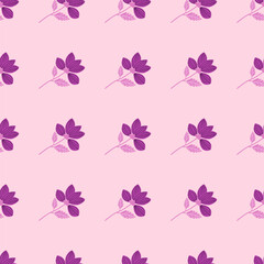 Elegant stylized flower seamless pattern. Abstract floral background. Vintage botanical illustration.
