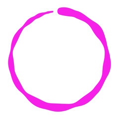 abstract magenta circle graphic element with copy space - transparent background