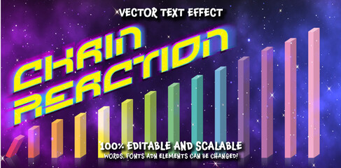 Chain Reaction editable text style effect