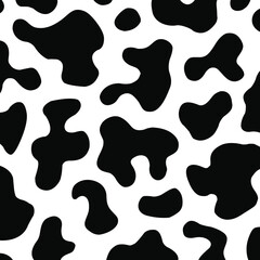 Fototapeta na wymiar Cow print pattern vector. Seamless cow skin texture background