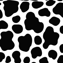 Cow print pattern background. Seamless cow skin texture