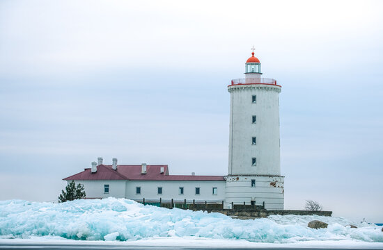 Old lighthouse on the Gulf of Finland