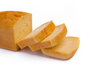 Sliced bread isolated on a white