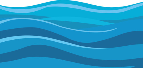 Blue ocean wave abstract background. Blue ocean wave vector illustration.