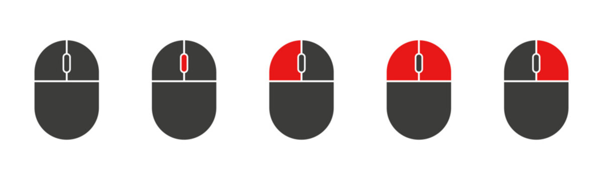 Mouse buttons click vector icon.  Vector illustration EPS 10