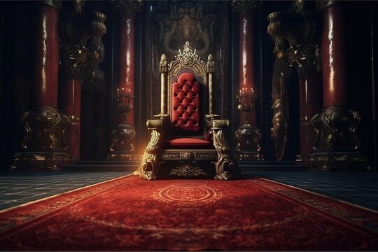 King Throne illustration image, generative ai