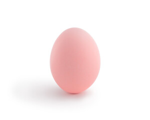 pink easter egg isolated on white background