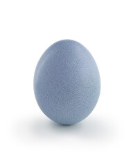 blue easter egg isolated on white background
