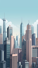 Fototapeta premium Skyscraper Image also called Tall buildings, High-rise buildings, Urban architecture, Steel structures, Glass facades, Iconic landmarks, Structural engineering, Vertical cities, Elevators