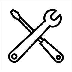 Repair icon vector, Tool icon symbol isolated, on white background, eps 10.
