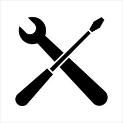 Repair icon vector, Tool icon symbol isolated, on white background, eps 10.