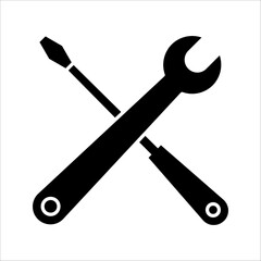 Repair icon vector, Tool icon symbol isolated, on white background, eps 10.
