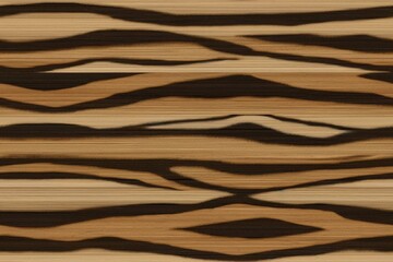 A polished and reflective zebrawood texture with stripes, seamless pattern Generative AI