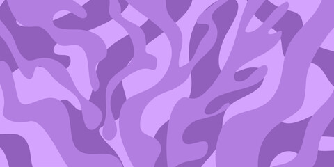 Tło do projektów. Fioletowe abstrakcyjne kształty na fioletowym tle. Jasny deseń.