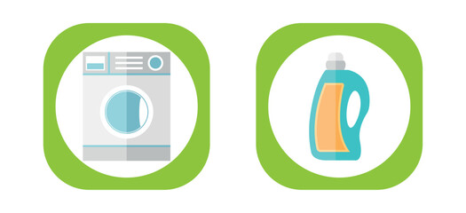 vector image set of toilet icons with white background