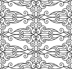Floral vintage pattern on a white background.