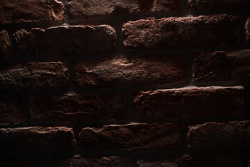 Old brisk wall with dramatic light