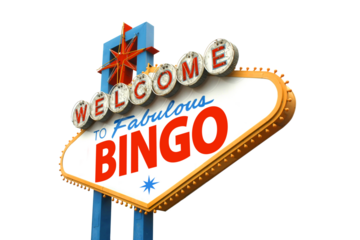 Bingo on Las vegas sign / transparent background	