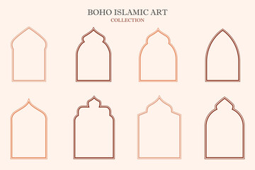 Boho Islamic Arch & Doors Collection Vector